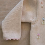 Embroidered Bolero in Pink/Natural